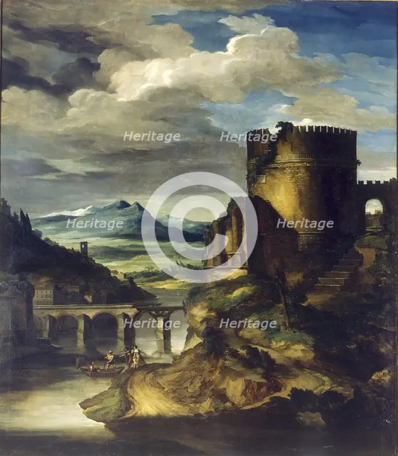 Landscape with a Tomb. Artist: Géricault, Théodore (1791-1824)
