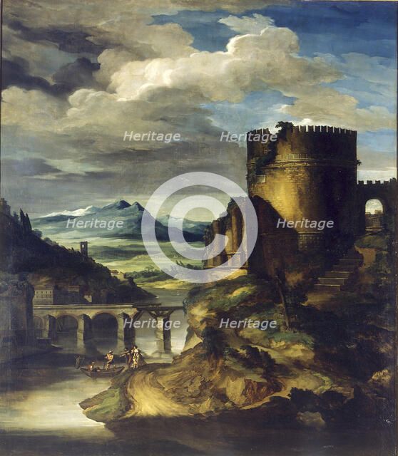 Landscape with a Tomb. Artist: Géricault, Théodore (1791-1824)