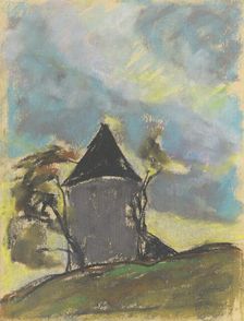 Landscape with a tower, 1931. Creator: Zolo Palugyay
