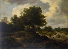 Landscape with a Traveller, 1650. Creator: Jacob van Ruisdael