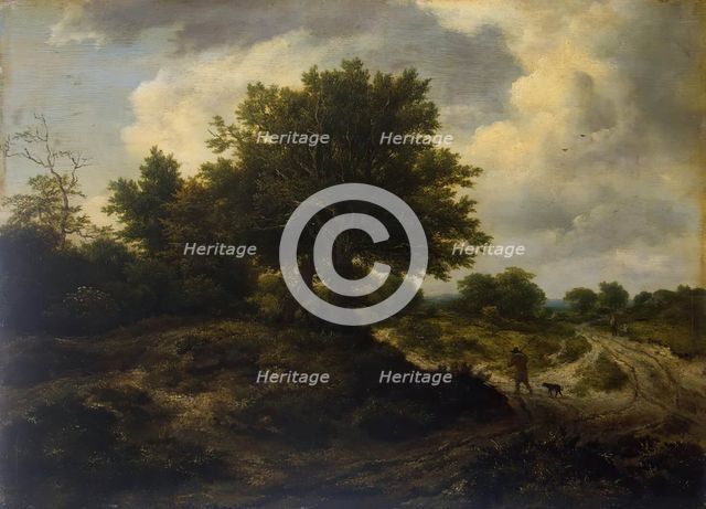 Landscape with a Traveller, 1650. Creator: Jacob van Ruisdael.