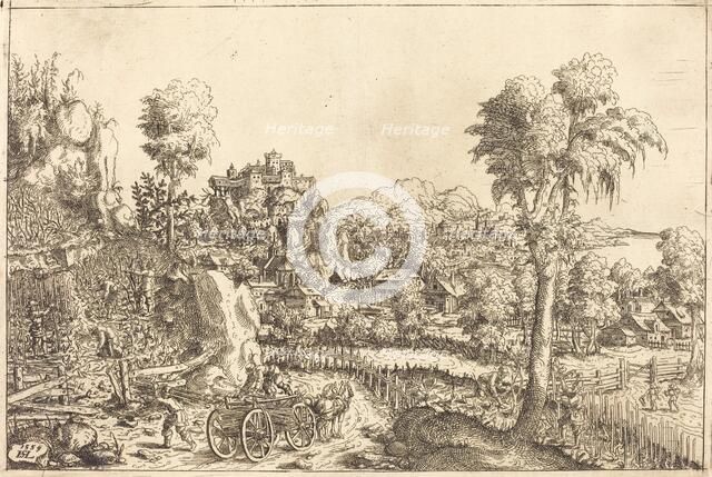 Landscape with a Vineyard, 1559. Creator: Hans Sebald Lautensack.