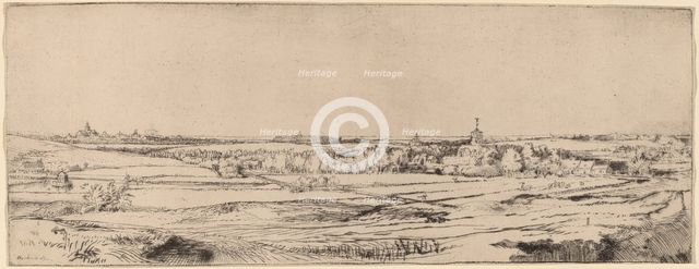 Landscape with a View toward Haarlem (The Goldweigher's Field), 1651. Creator: Rembrandt Harmensz van Rijn.