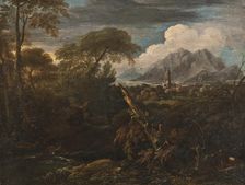 Landscape with a Village, 17th century. Creator: Unknown