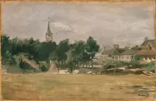 Landscape with a Village Church, early 1870s. Artist: Edouard Manet