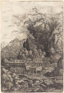 Landscape with a Water Mill, 1553. Creator: Hans Sebald Lautensack