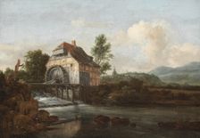 Landscape with a Watermill, c1680. Creator: Jacob van Ruisdael