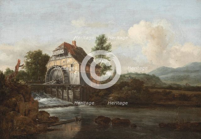 Landscape with a Watermill, c1680. Creator: Jacob van Ruisdael.