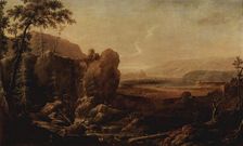 Landscape with a Waterfall, 1725. Creator: Johann Friedrich Alexander Thiele
