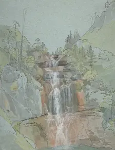 Landscape with a Waterfall, 1816. Creator: Johann Christoph Rist