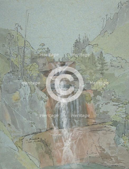 Landscape with a Waterfall, 1816. Creator: Johann Christoph Rist.