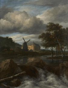 Landscape with a waterfall, between 1656 and 1682. Creator: Jacob van Ruisdael