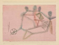 Landscape with a Wheel (Landschaft mit dem Rad), 1929. Creator: Klee, Paul (1879-1940)