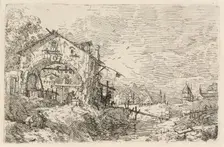 Landscape with a Woman at a Well, c. 1740. Creator: Canaletto