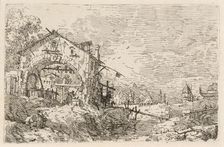 Landscape with a Woman at a Well, c. 1740. Creator: Canaletto