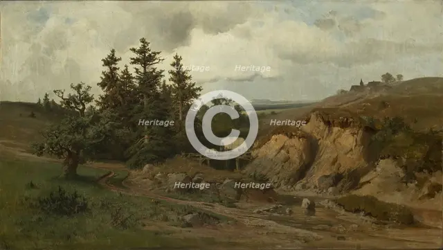 Landscape with a Wooden Bridge, 1858.