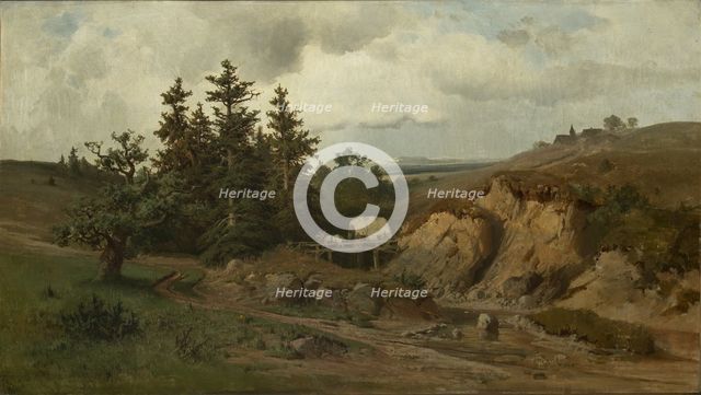 Landscape with a Wooden Bridge, 1858.