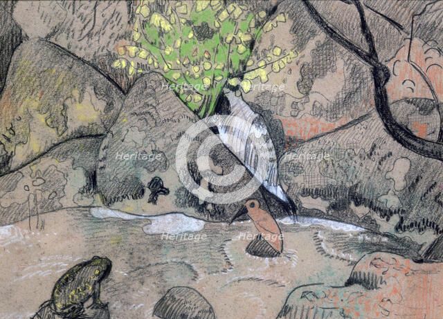 'Landscape with a Bird and a Toad', c1883-1927. Artist: Paul Serusier