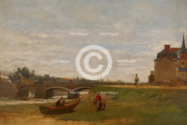Landscape with a Bridge, 1871. Creator: Stanislas Lepine.