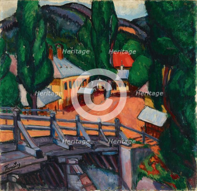 Landscape with a bridge, 1909.