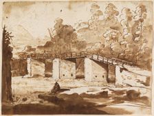 Landscape with a Bridge, c. 1630/1635. Creator: Claude Lorrain