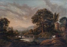 Landscape with a Bridge, late 18th century or early 19th century. Creator: Theophila Gwatkin