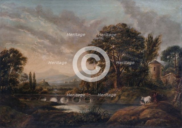 Landscape with a Bridge, late 18th century or early 19th century. Creator: Theophila Gwatkin.