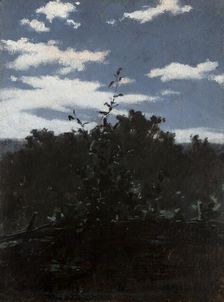 Landscape with a Brushwood Fence, c1880. Creator: Witold Pruszkowski