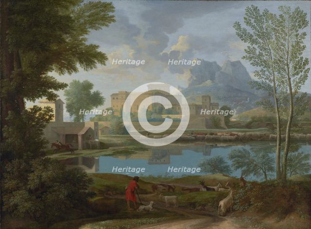 Landscape with a Calm (Un Tem[p]s calme et serein), 1650-1651. Creator: Nicolas Poussin.
