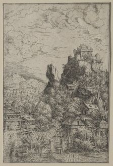 Landscape with a Castle, 1553. Creator: Hanns Lautensack (German, 1524-1566)