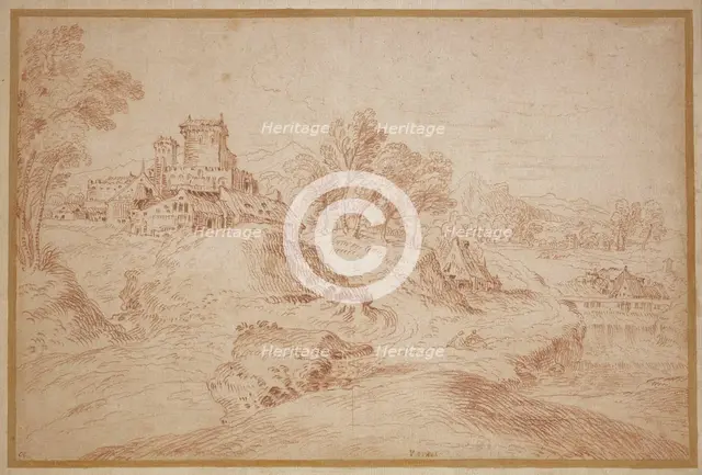Landscape with a Castle, 1716/18. Creator: Jean-Antoine Watteau.