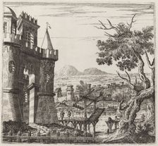Landscape with a Castle and a Drawbridge, before 1753. Creator: Giuseppe Antonio Landi