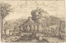 Landscape with a Castle in the Center, 1553. Creator: Hans Sebald Lautensack