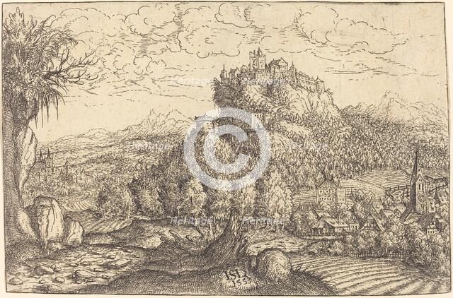 Landscape with a Castle in the Center, 1553. Creator: Hans Sebald Lautensack.