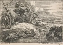 Landscape with a cascading river, after 1667. Creator: Jan van Huchtenburg