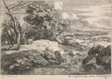 Landscape with a cascading river, after 1667. Creator: Jan van Huchtenburg