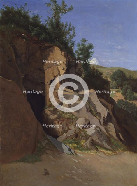 Landscape with a Cave. Creator: Theodore Caruelle d'Aligny.