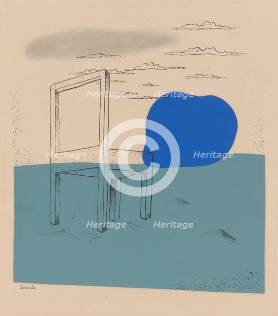 Landscape with a chair, 1929-1930. Creator: Mikulas Galanda.