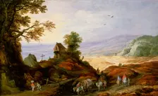 Landscape with a Chapel on a Hill late 16th or 17th century. Artist: Joos de Momper, the younger