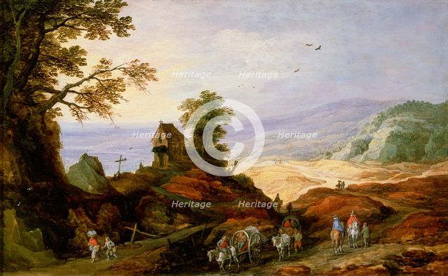 'Landscape with a Chapel on a Hill', late 16th or 17th century. Artist: Joos de Momper, the younger