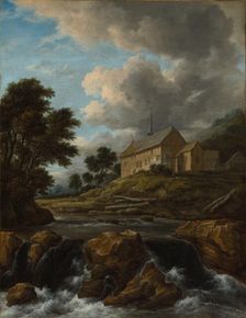 Landscape with a Church by a Torrent , c. 1670. Creator: Jacob van Ruisdael (Dutch, 1628/29-1682)