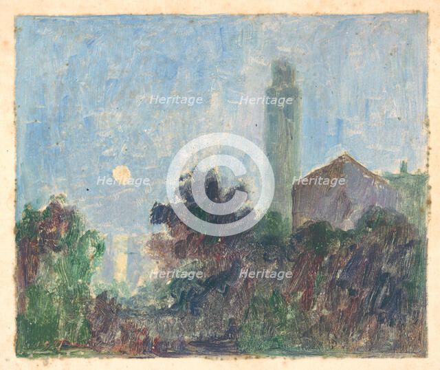 Landscape with a church, early 20th century. Creator: Dezider Czölder.