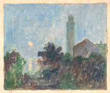 Landscape with a church, early 20th century. Creator: Dezider Czölder