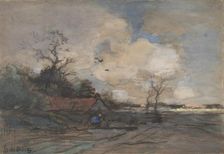 Landscape with a Cottage, n.d.. Creator: Theophile de Bock