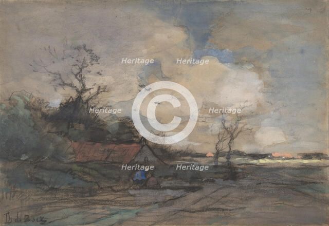 Landscape with a Cottage, n.d.. Creator: Theophile de Bock.