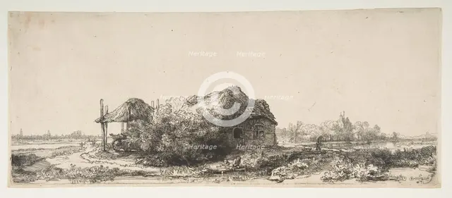 Landscape with a Cottage and a Haybarn, 1641. Creator: Rembrandt Harmensz van Rijn.