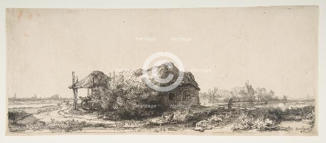 Landscape with a Cottage and a Haybarn, 1641. Creator: Rembrandt Harmensz van Rijn.