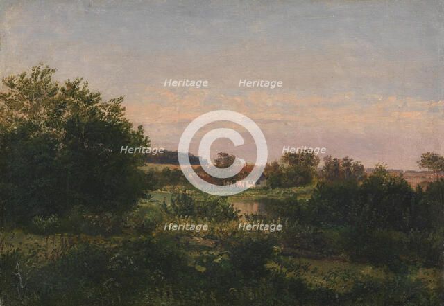 Landscape with a Cottage beside a Pond, 1831-1852. Creator: Dankvart Dreyer.
