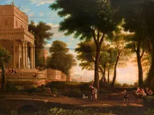 Landscape with a Classical Structure, 1821. Creator: Jan Wolanski