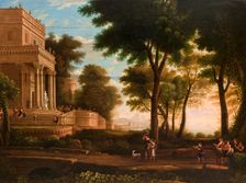 Landscape with a Classical Structure, 1821. Creator: Jan Wolanski